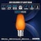 Luxrite C7 LED Orange Light Bulbs for String Lights 0.5W Enclosed Fixture Rated E12 Candelabra Base, 6PK LR21756-6PK - alternate 2